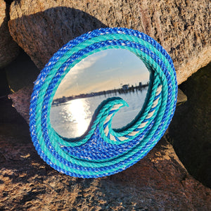 13in Turquoise Dream Wave Mirror