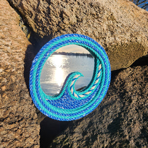 13in Turquoise Dream Wave Mirror