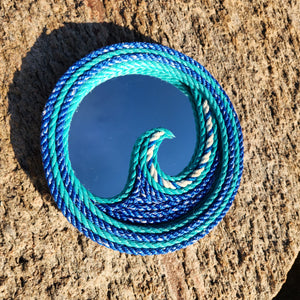 13in Turquoise Dream Wave Mirror